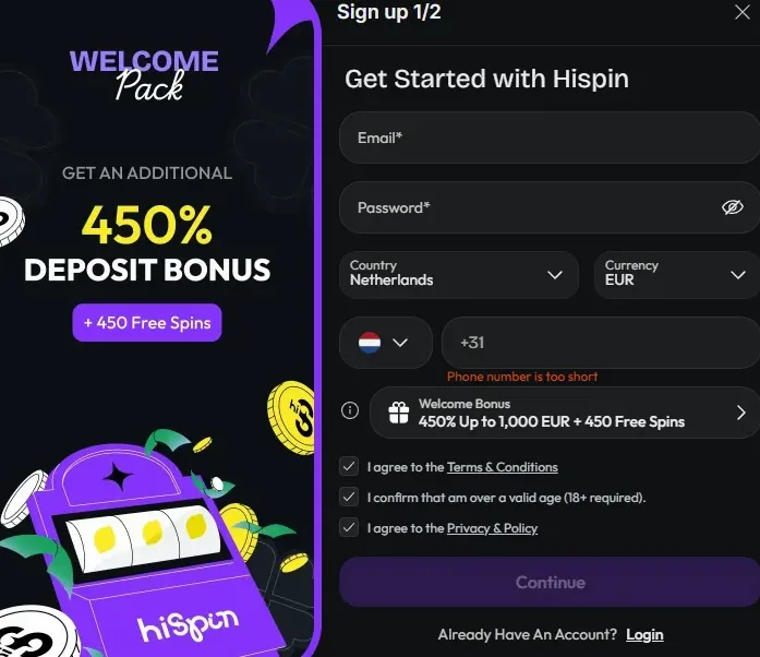 Registratie bij Hispin Casino — Snel en Veilig een Account Aanmaken